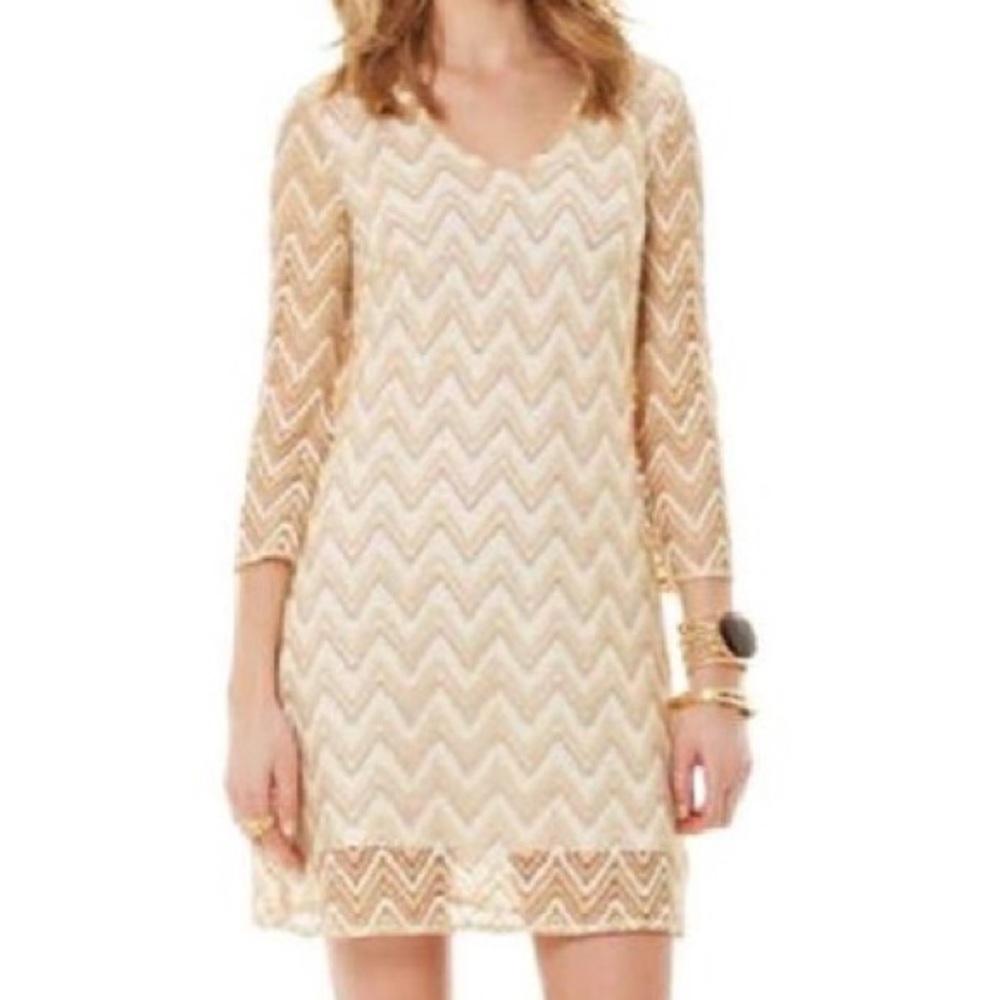 Lilly Pulitzer Gold Dress - Small